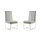 Manhattan Comfort Element Velvet Dining Chair in Steel, PK2 2-DC030-ST - alternate 1